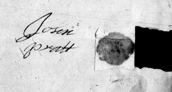 John Pratt Signature 1721 Wedding License
